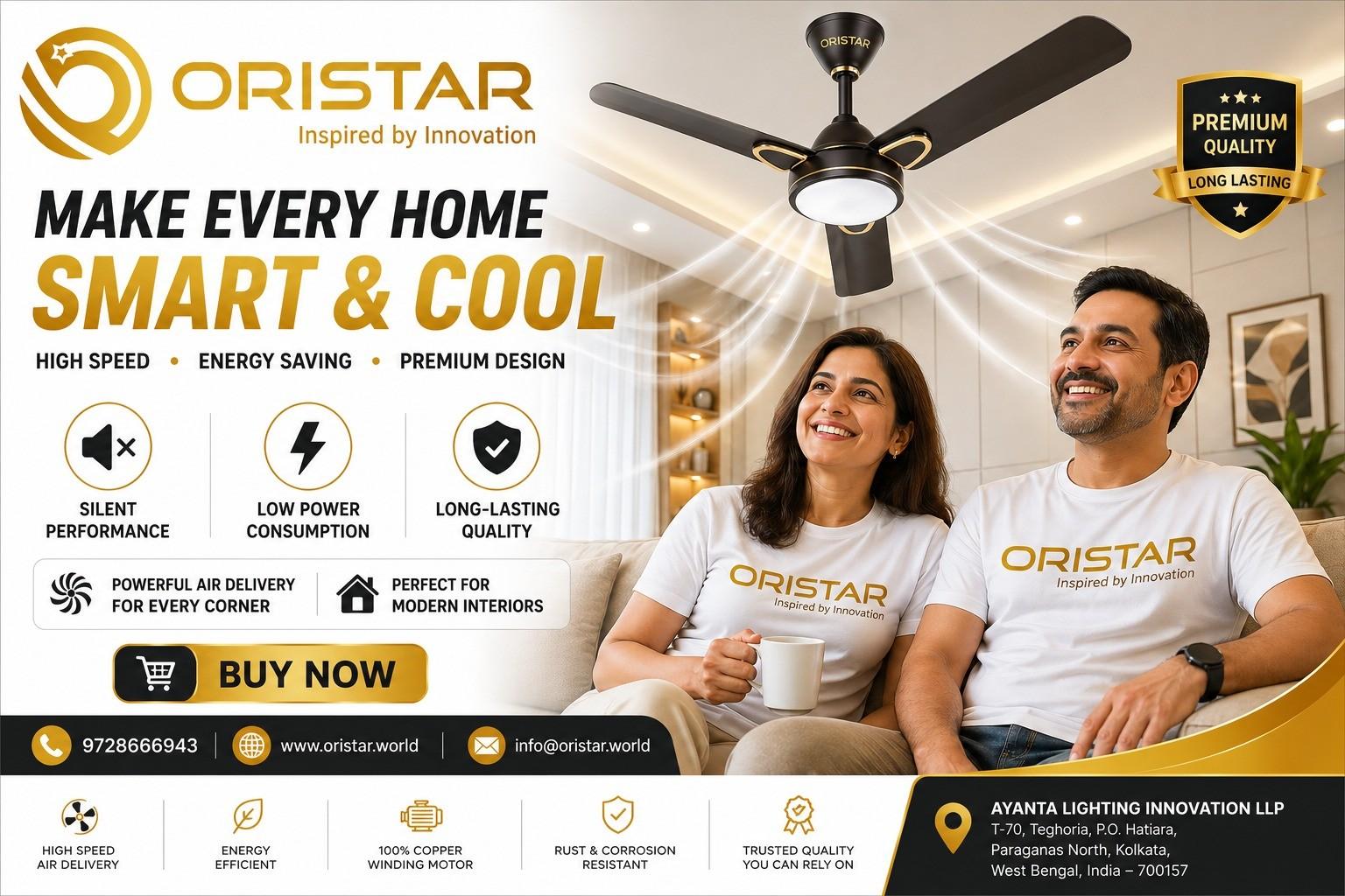 Oristarworld Electrical Fans India 