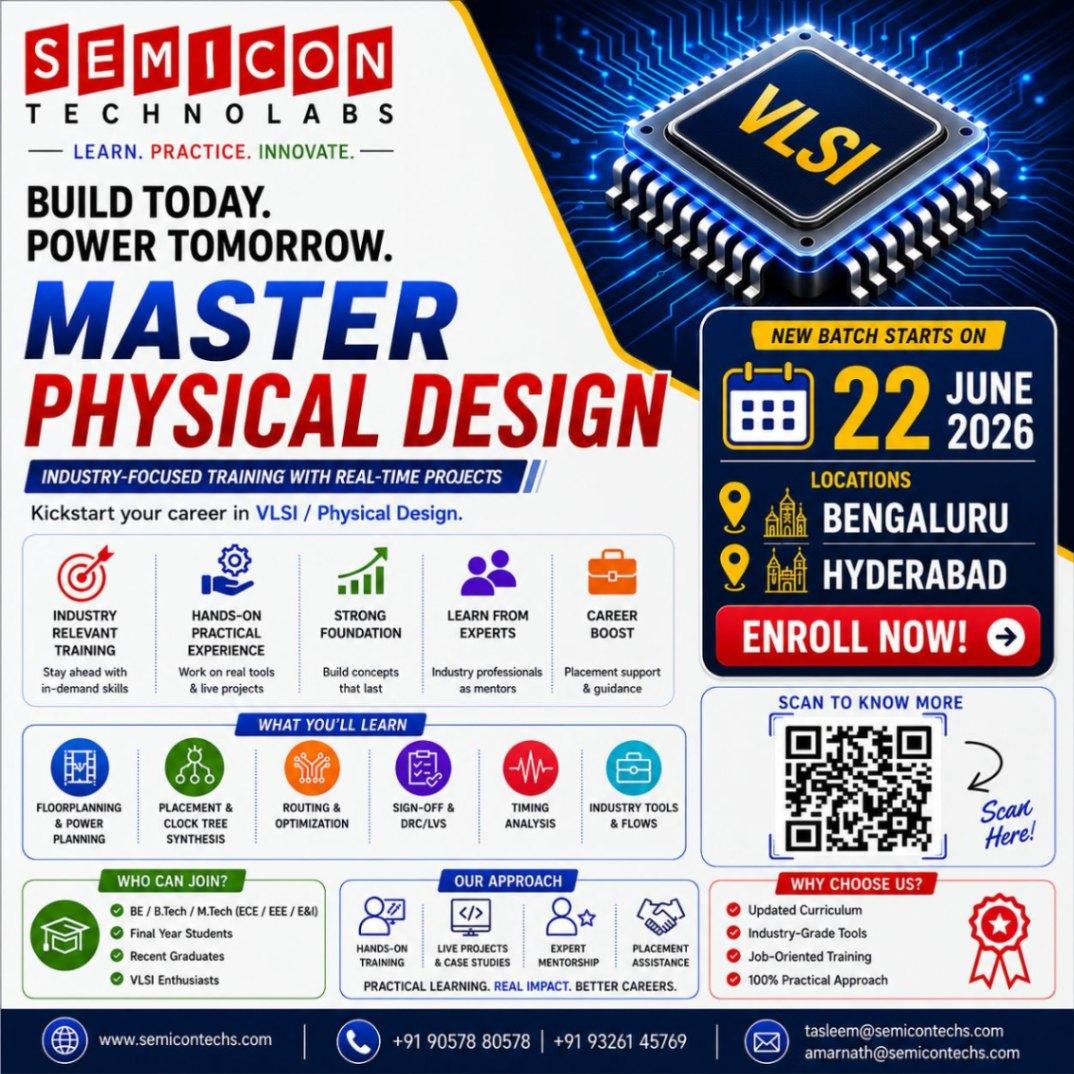 VLSI & Embedded Systems Training in Bangalore
