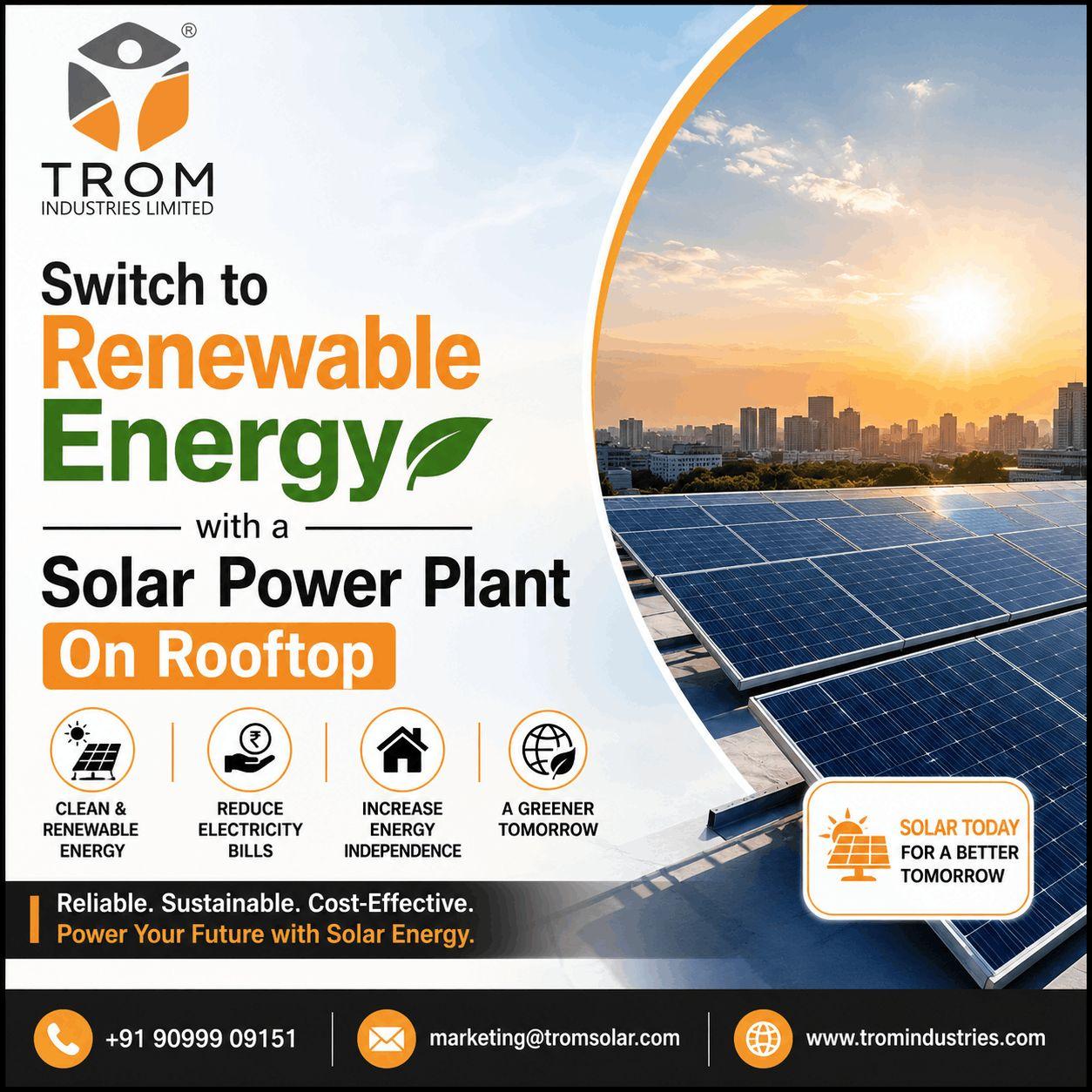 Switch to Renewable Energy with a Solar Power Plant On Rooftop