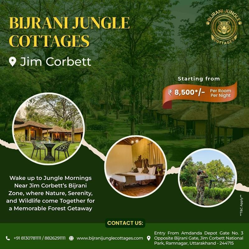  Jungle Cottages in Jim Corbett for Nature Stay