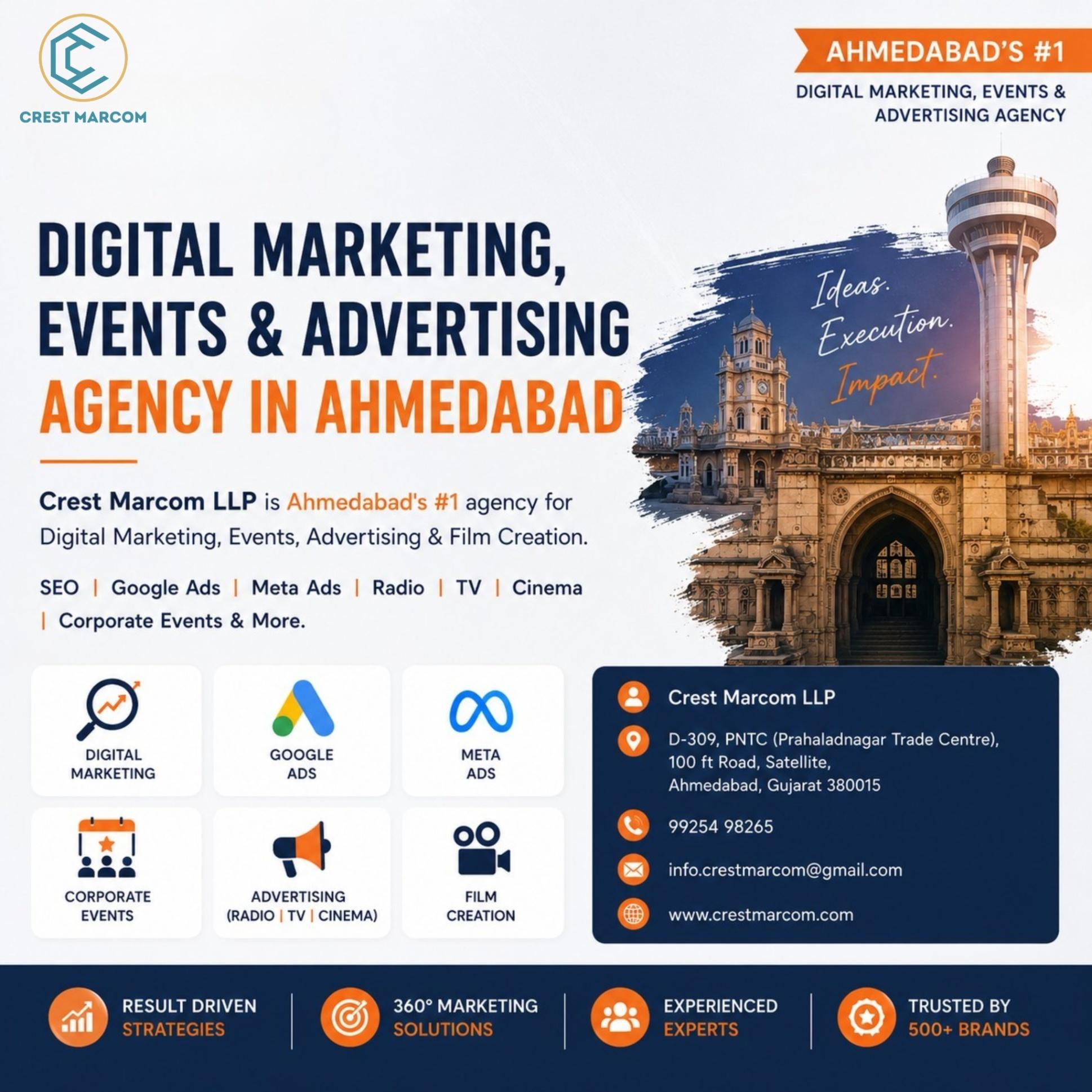 Best Digital Marketing, Events & Advertising Agency in Ahmedabad | Crest Marcom