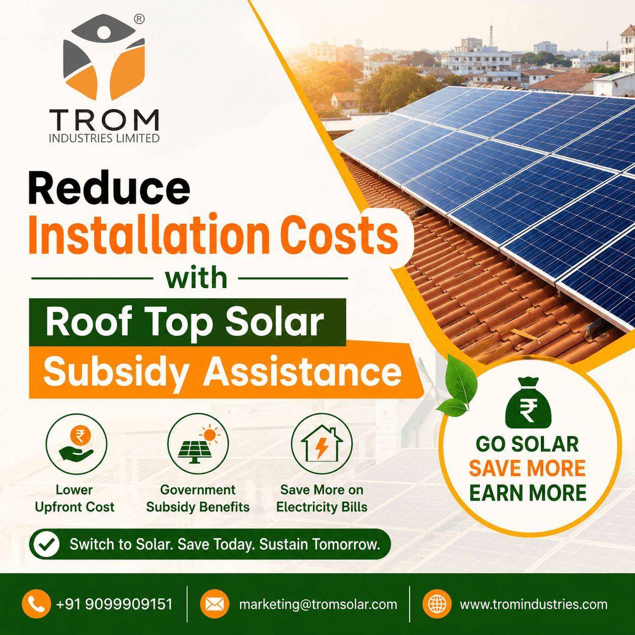 Reduce Installation Costs with Roof Top Solar Subsidy Assistance