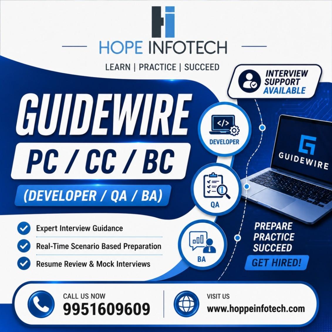  Guidewire Training for PC / CC / BC  Developer, QA & BA Career Program
