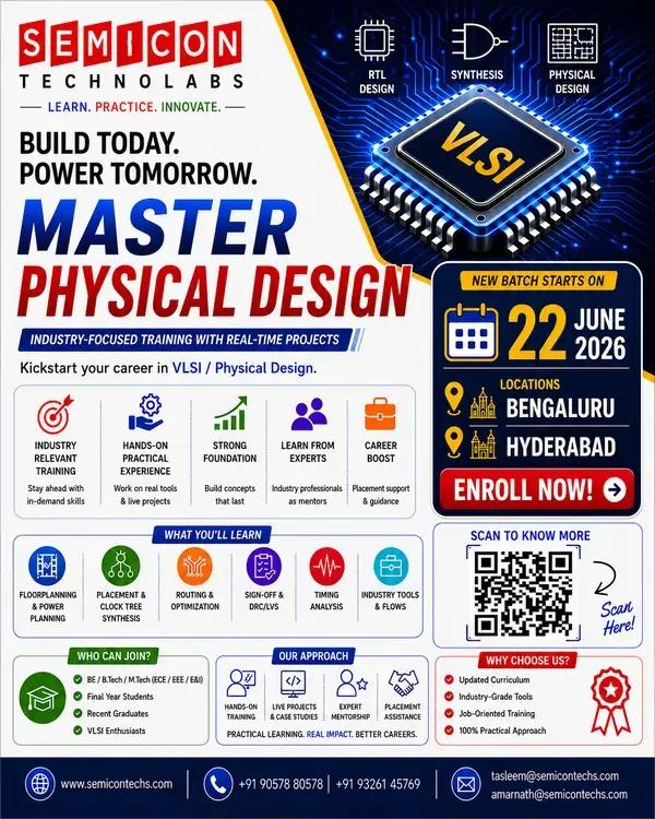 VLSI Training with Placement in Bangalore and Hyderabad