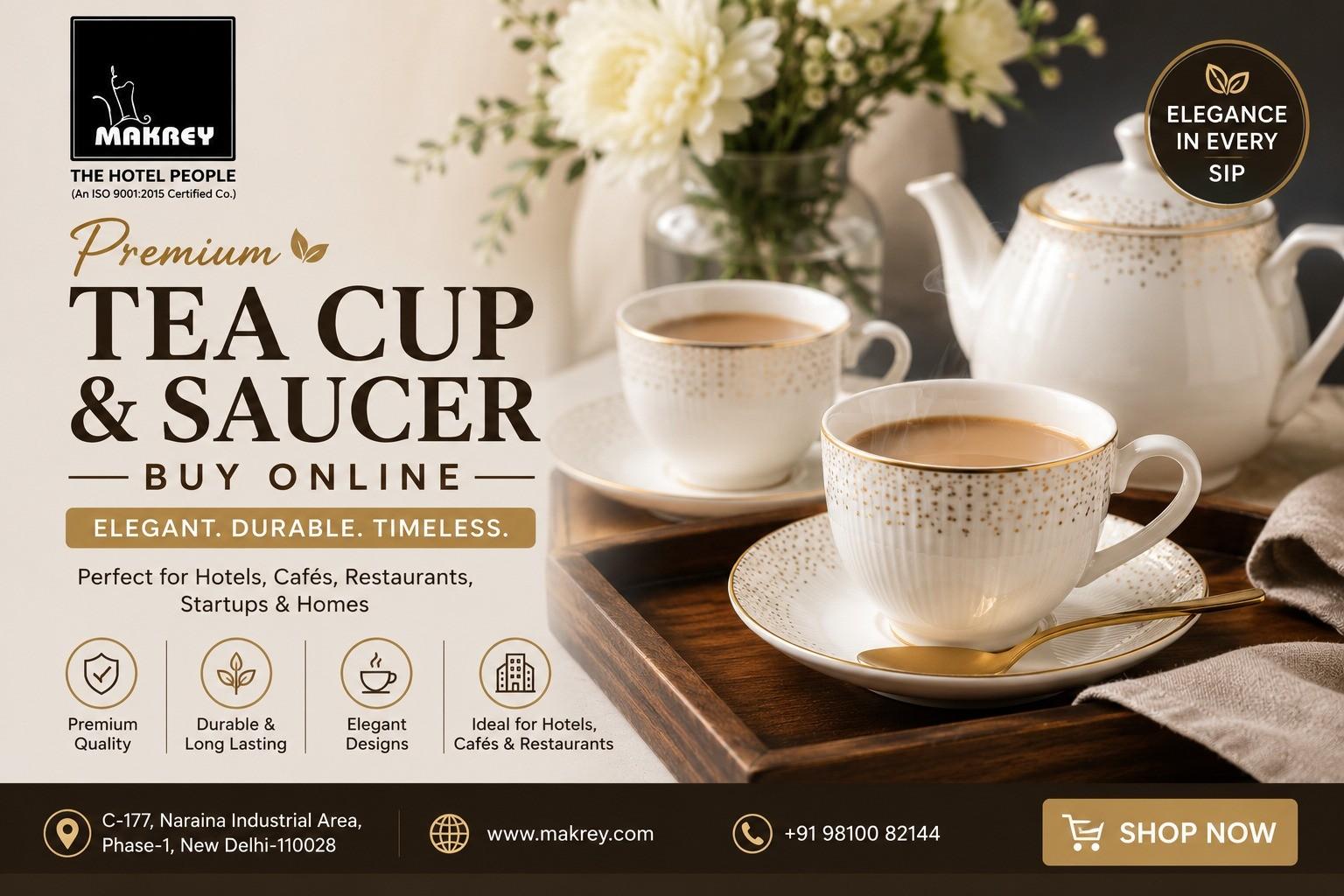 Buy Tea Cup And Saucer Premium Hotelware Makrey