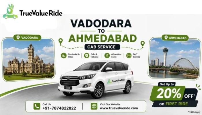 Book Vadodara to Ahmedabad Cab Service - True Value Ride
