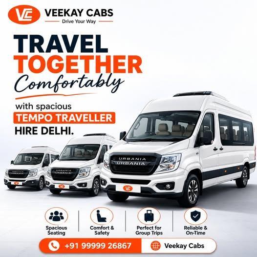 Comfortable Group Travel, Sorted by Veekay Cabs