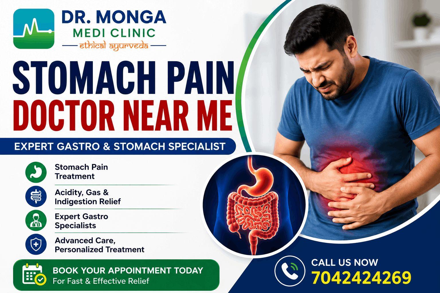 Stomach Pain Doctor Near Me | Dr. Monga Medi Clinic, Delhi