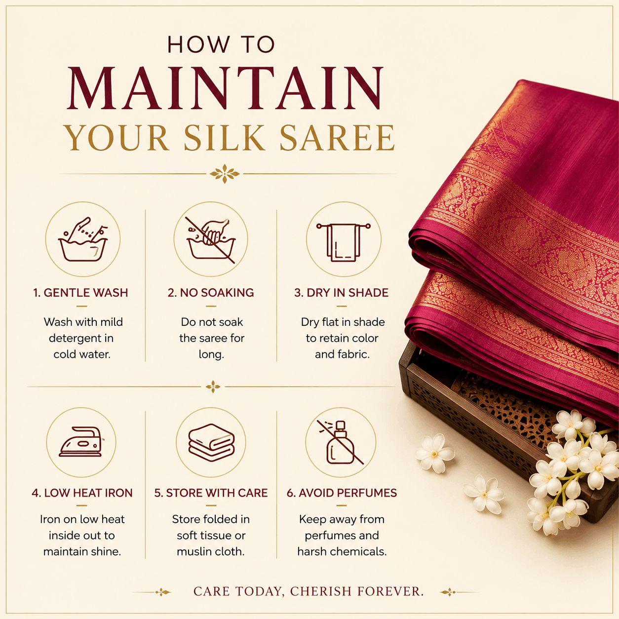 How to maintain silk sarees