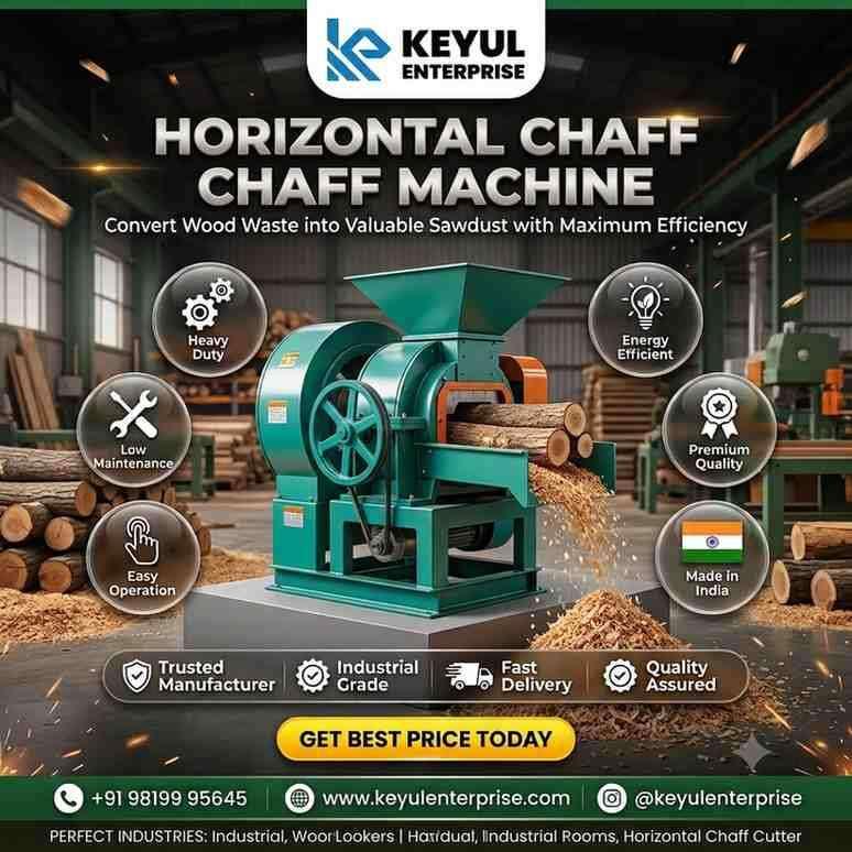 Industrial-Grade Horizontal Chaff Cutter Machine 