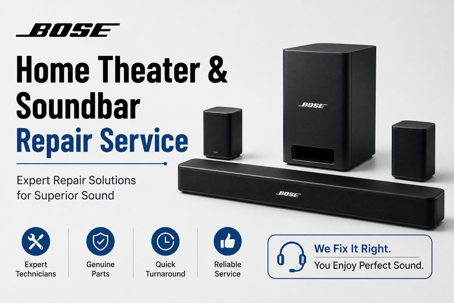 Bose Home Theater & Soundbar Repair Service | Expert Repair Solutions