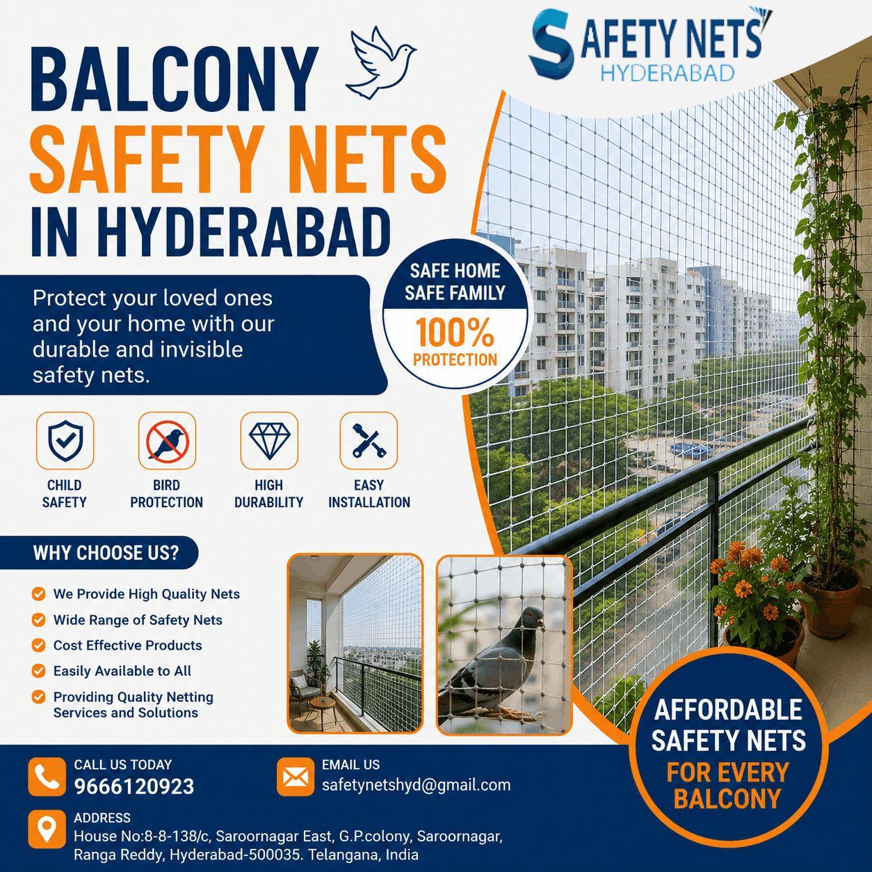 Balcony Safety Nets in Hyderabad | Shiva Enterprises