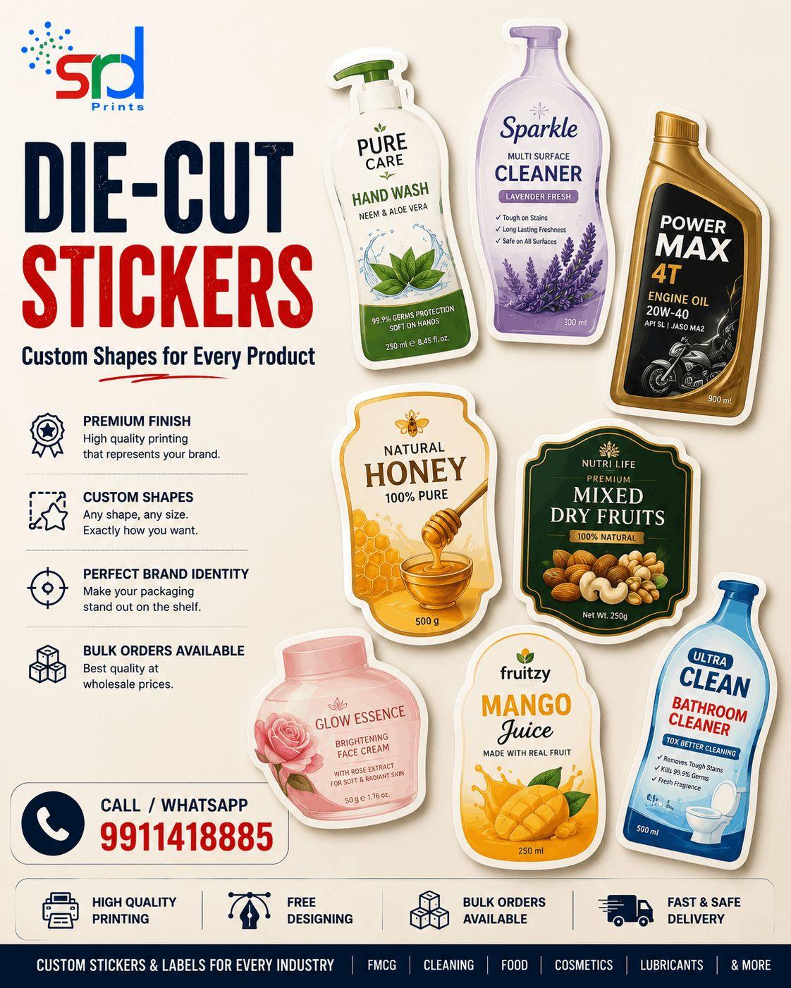 Custom Sticker Printing in Delhi