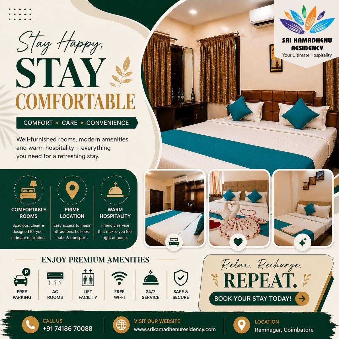 Best AC Hotel Rooms in Coimbatore