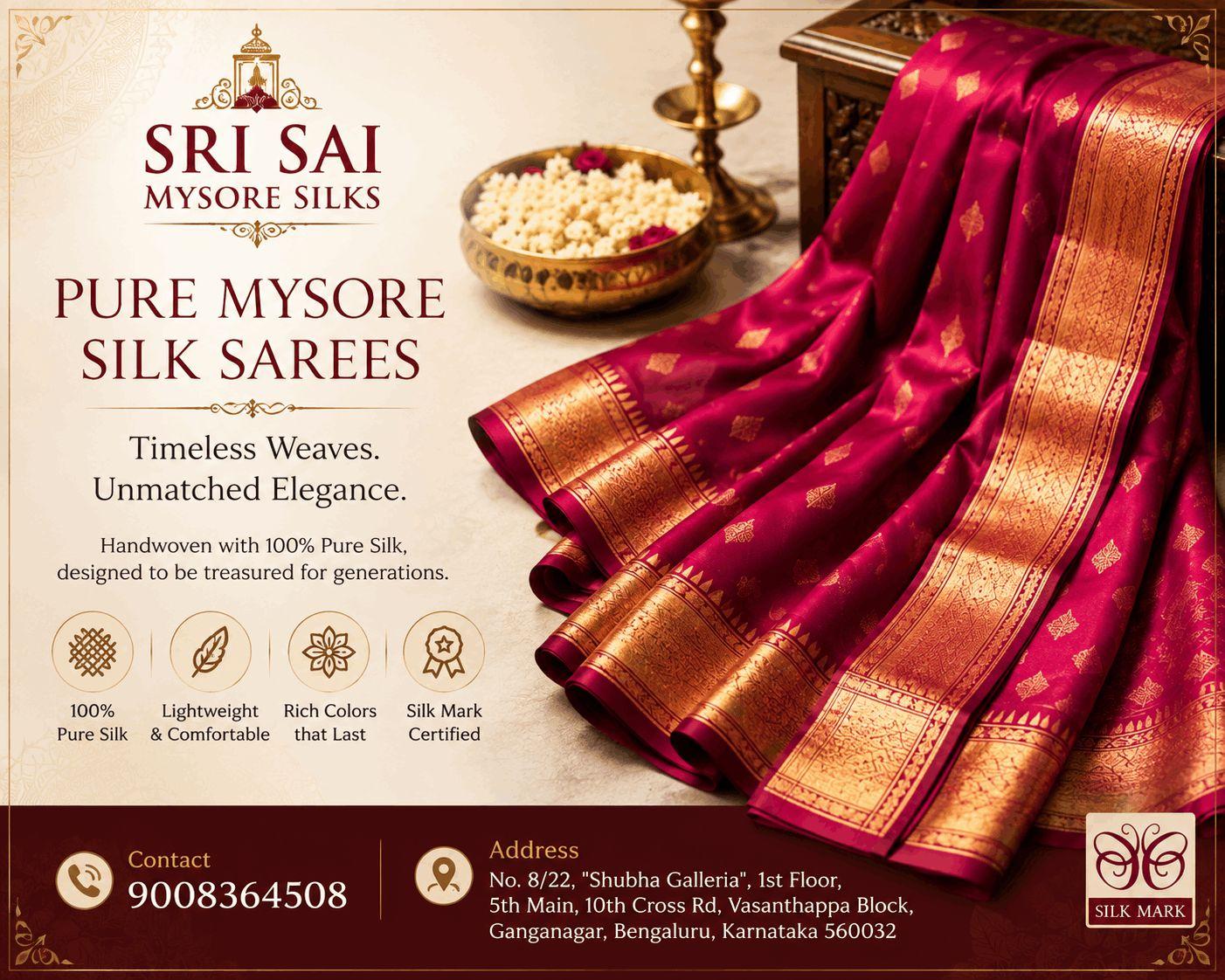 Mysore Silk Sarees for Weddings  Shop Elegant Styles