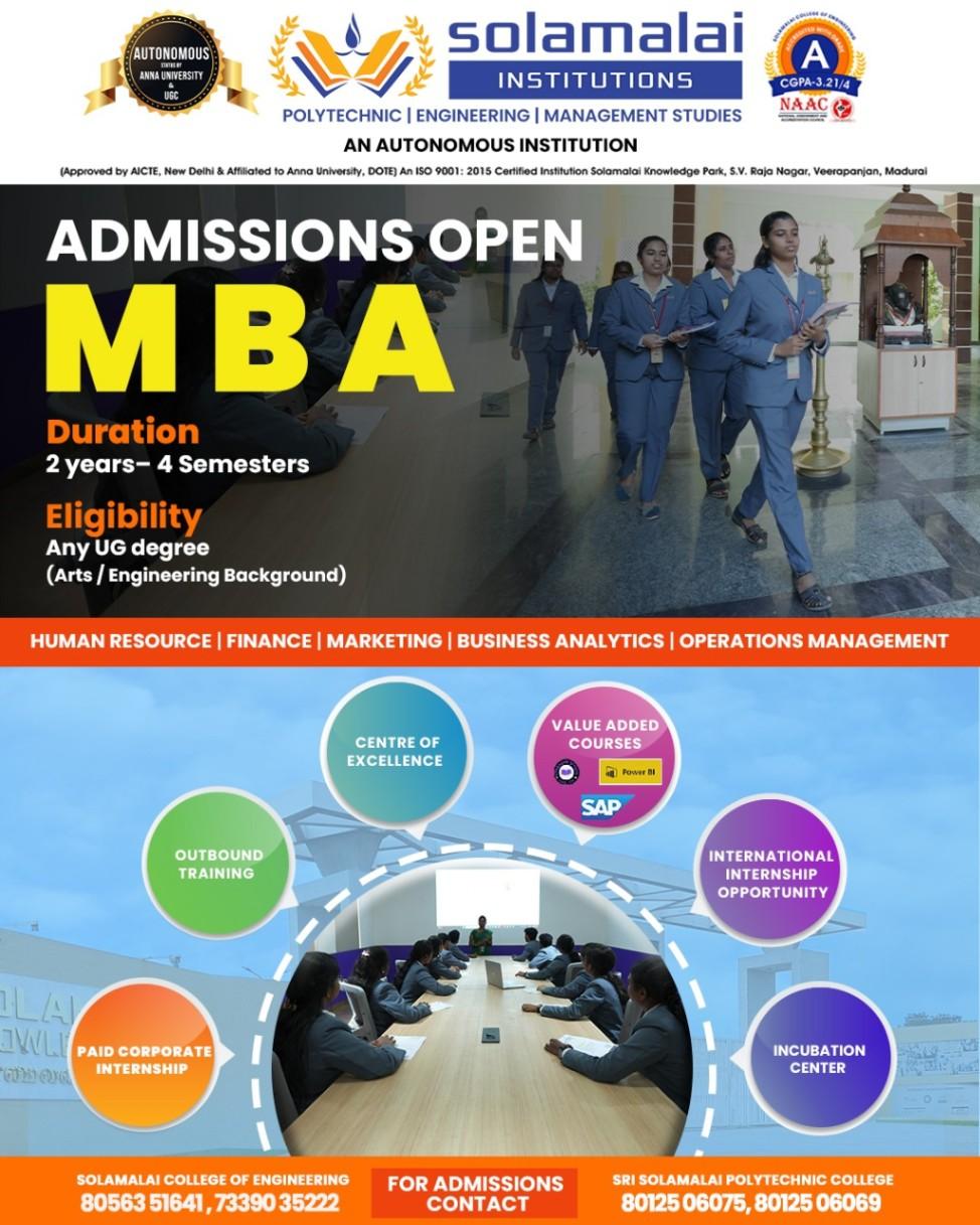 MBA College in Madurai for Practical Learning and Management Skills