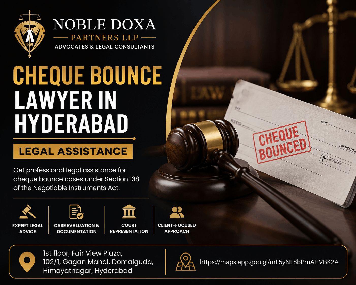 Cheque Bounce Lawyer in Hyderabad | Section 138 Legal Assistance