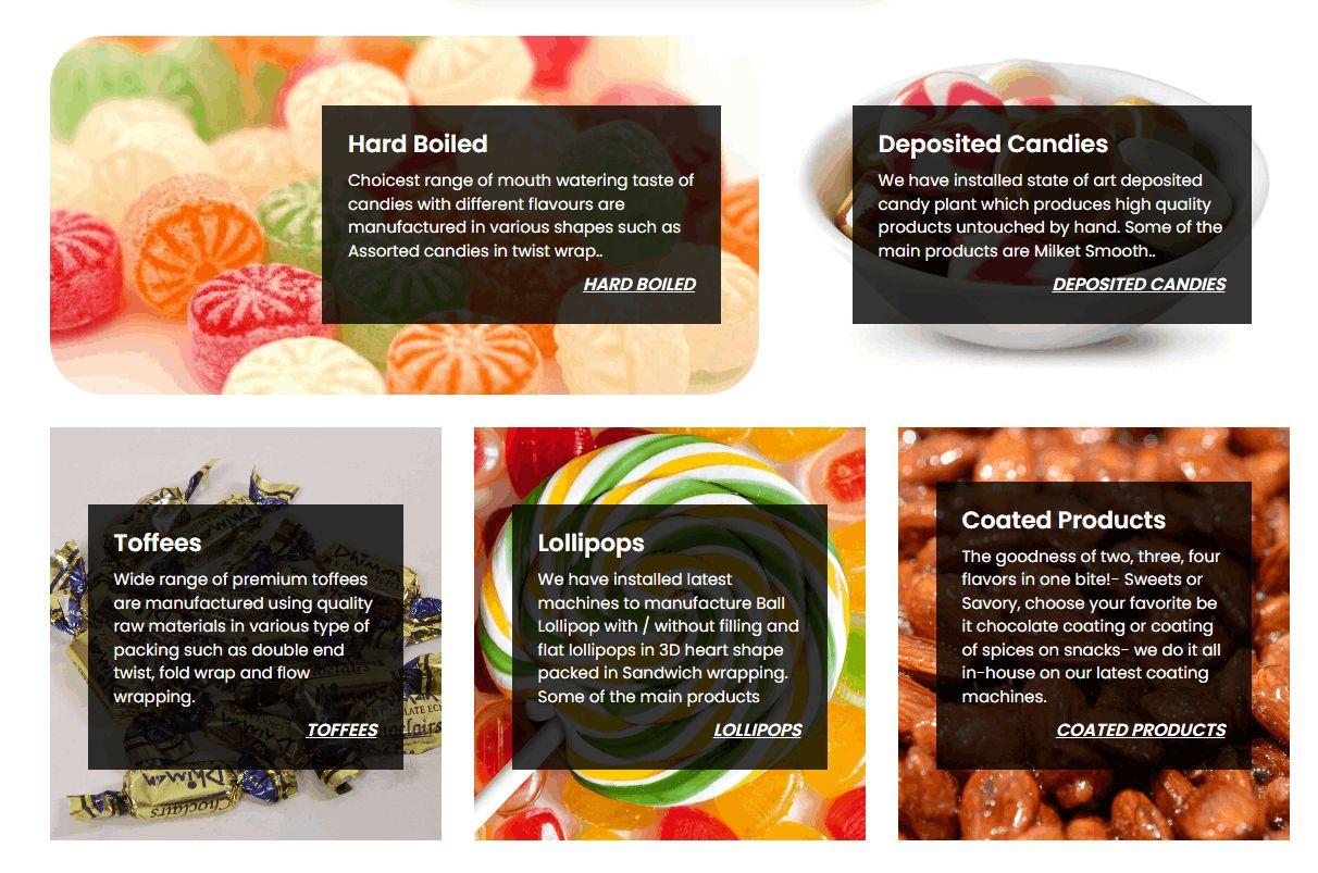 Confectionery Products with Variety, Taste, and Quality