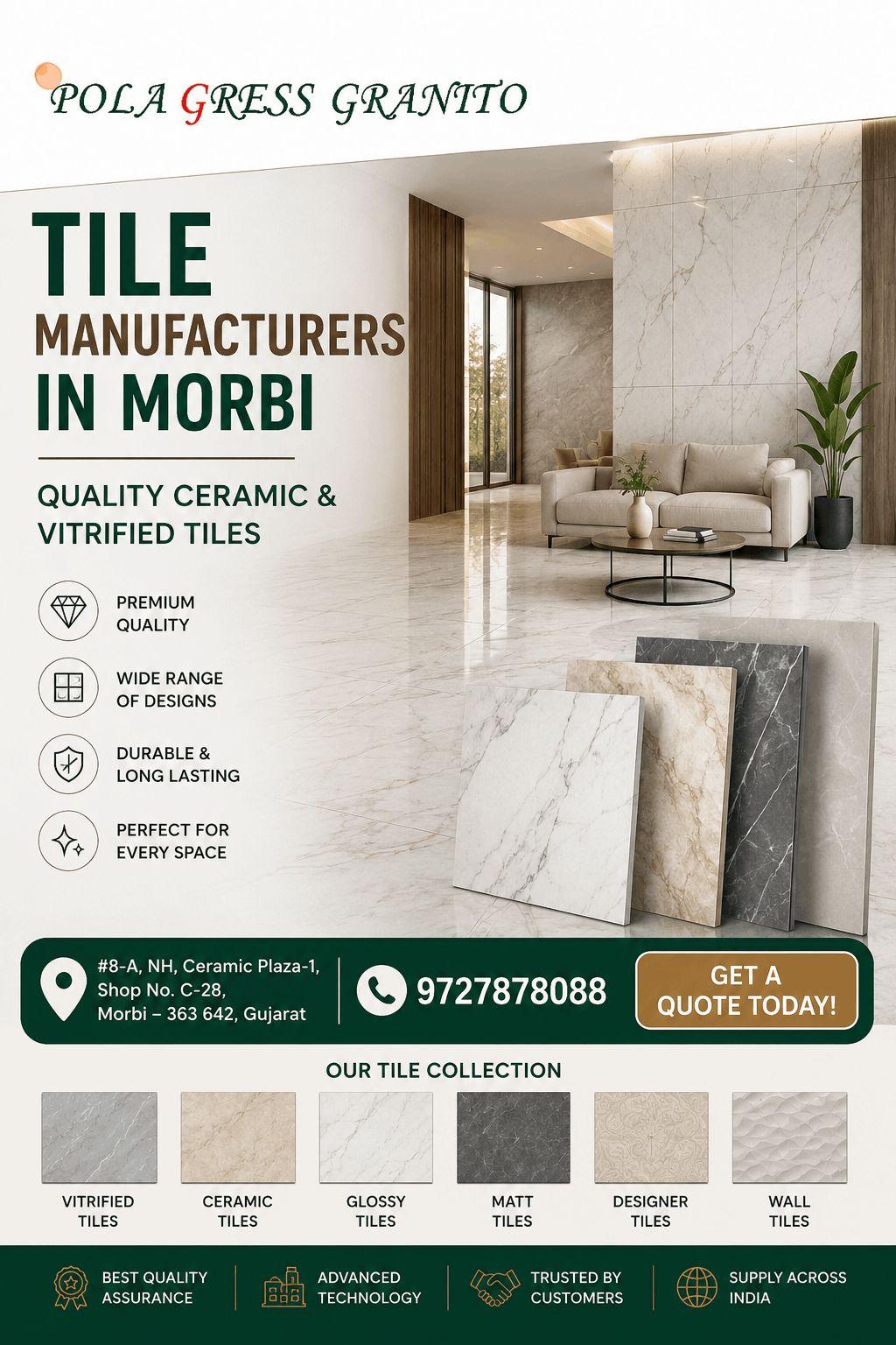 Tiles Manufacturer & Supplier in Morbi, Gujarat | Polagress Granito