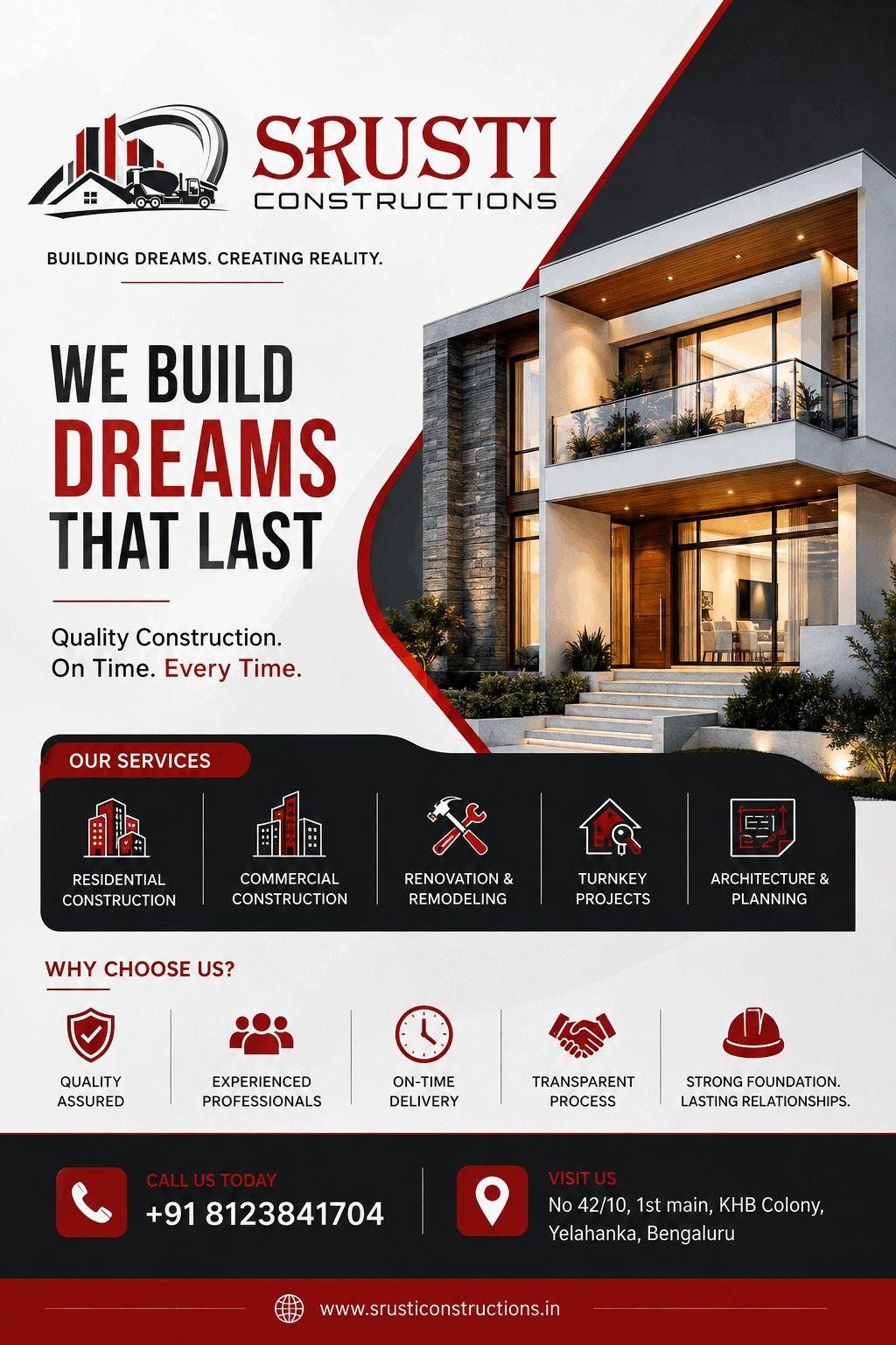 Trusted Residential Construction Services in Bangalore 