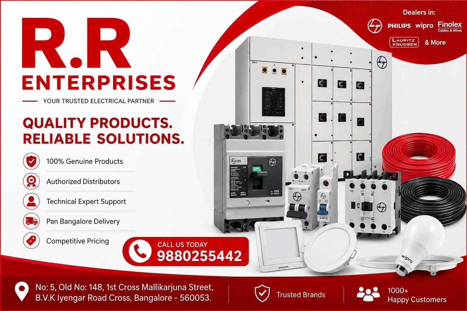 Top Switchgear Supplier in Bangalore  Explore R.R. Enterprises