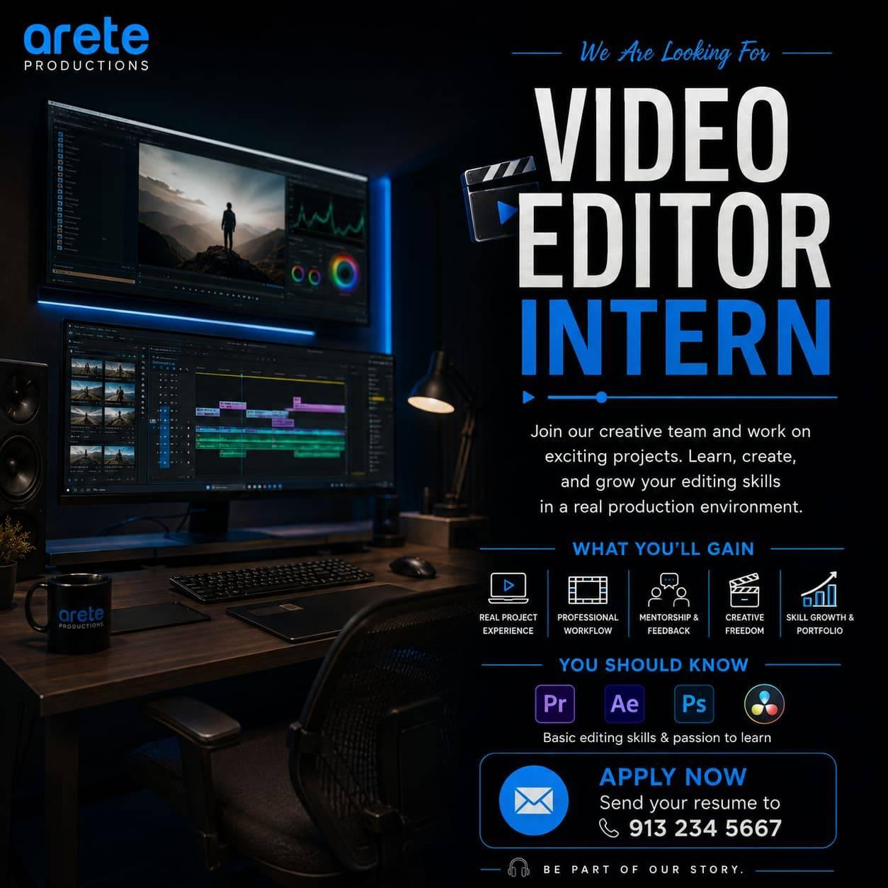 Want Video editor and Sound engineer