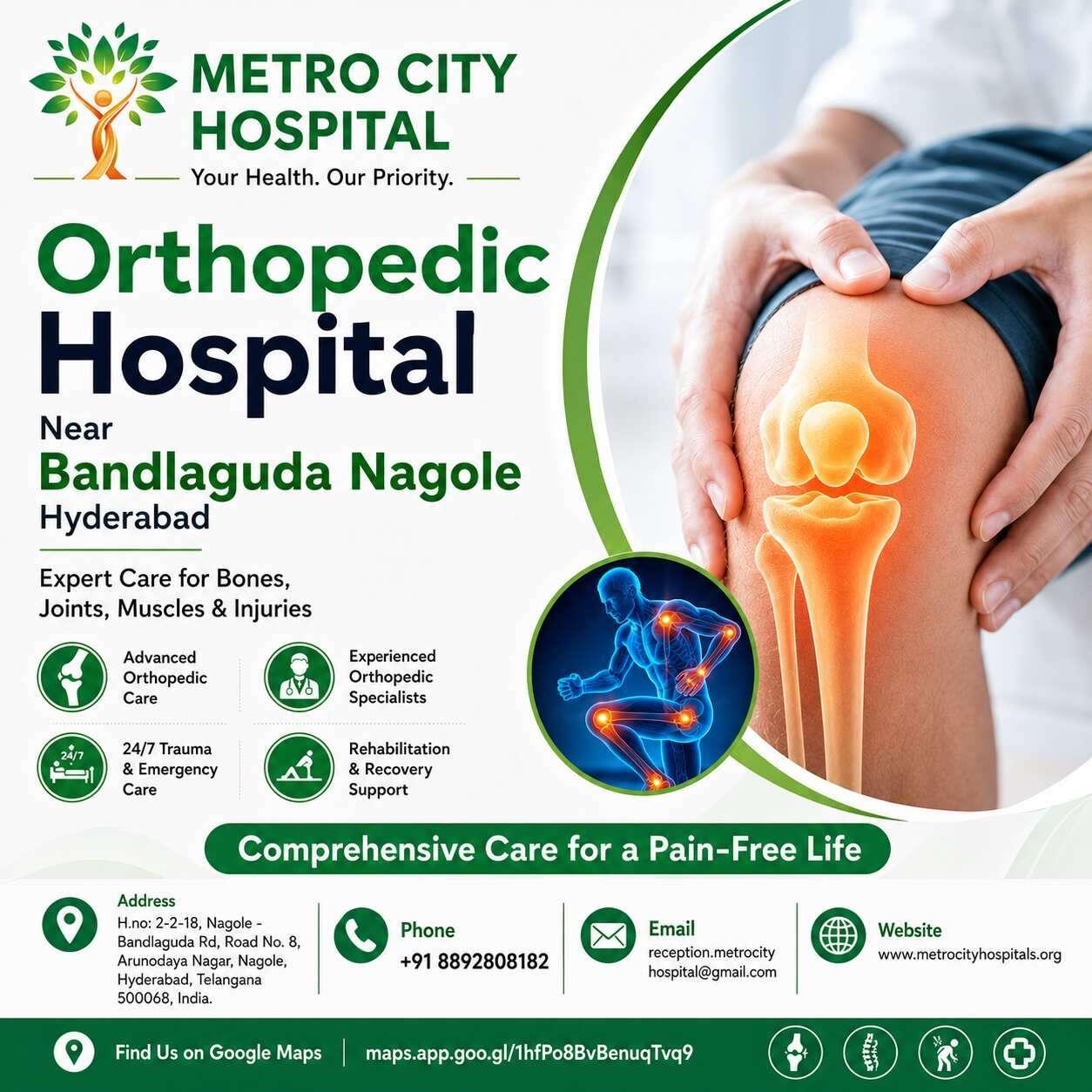 Orthopedic Hospital Near Bandlaguda Nagole Hyderabad