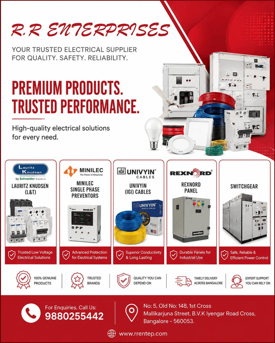 Industrial Electrical Products in Bangalore Get Reliable Solutions