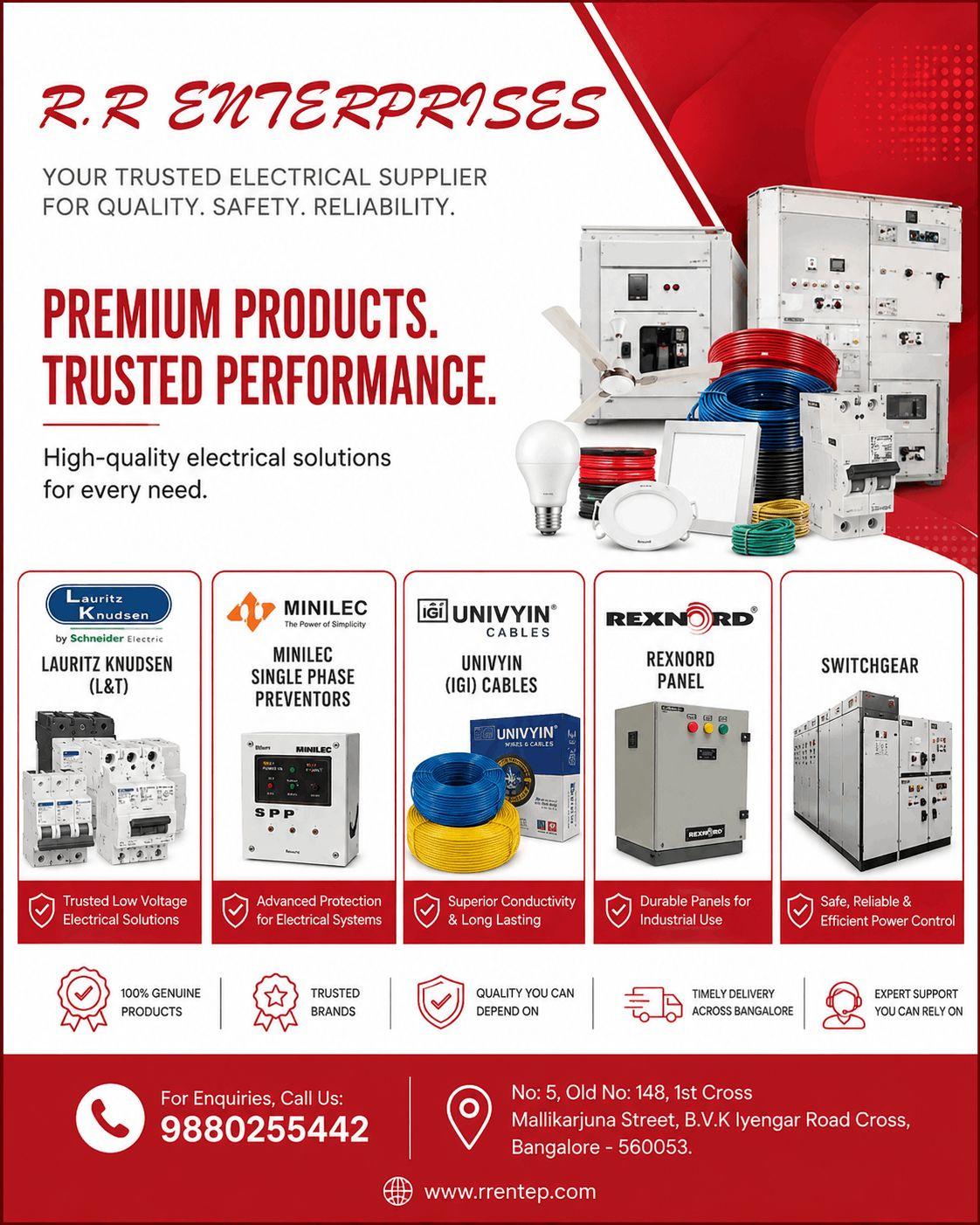 Quality Electrical Products from Leading Brands in Bangalore