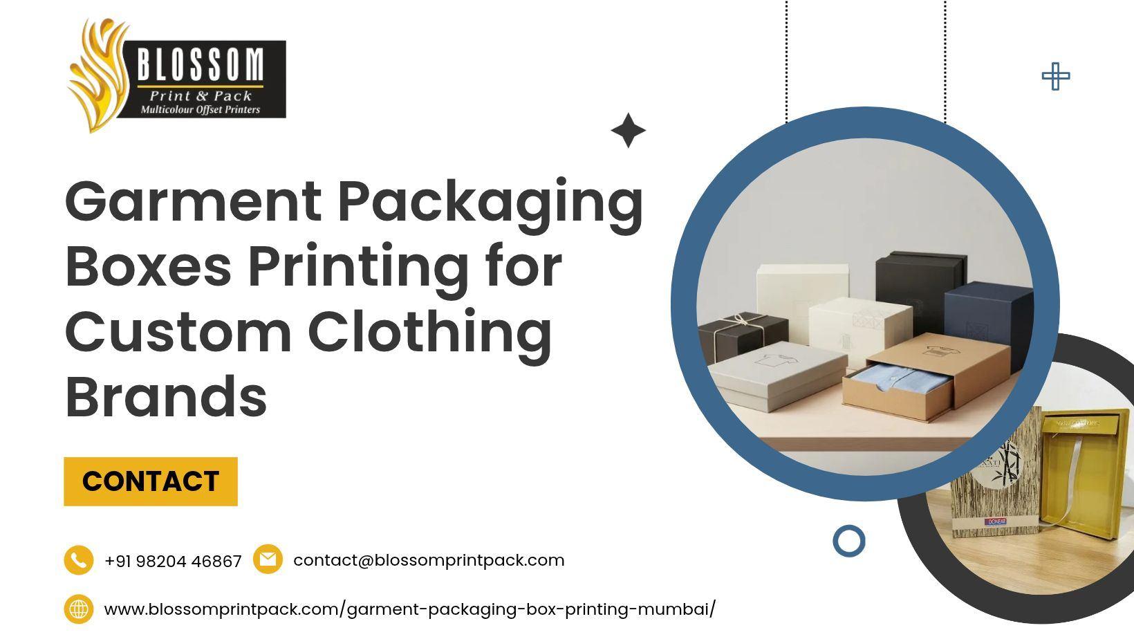 Garment Packaging Boxes Printing for Custom Clothing Brands