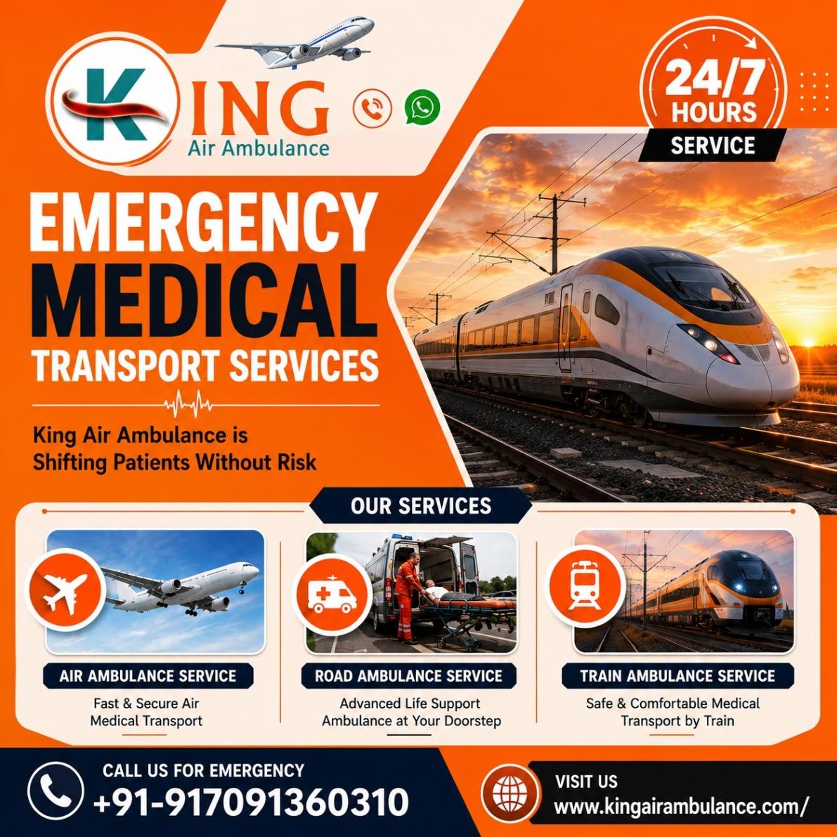King Train Ambulance Patna- Reliable solution for Hospital-to-Hospital Transfer