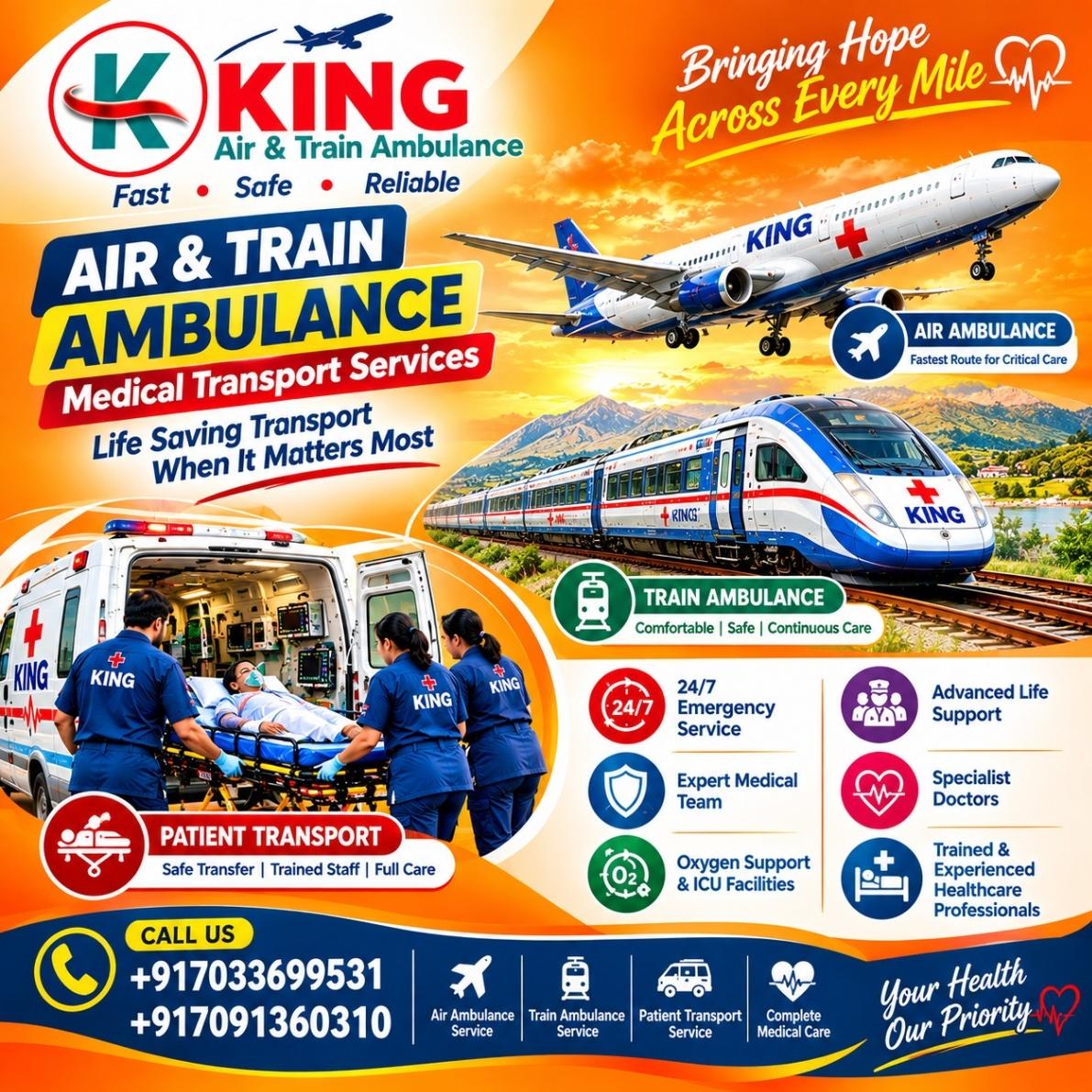 King Train Ambulance Jamshedpur- for Patients Requiring Specialized Treatment