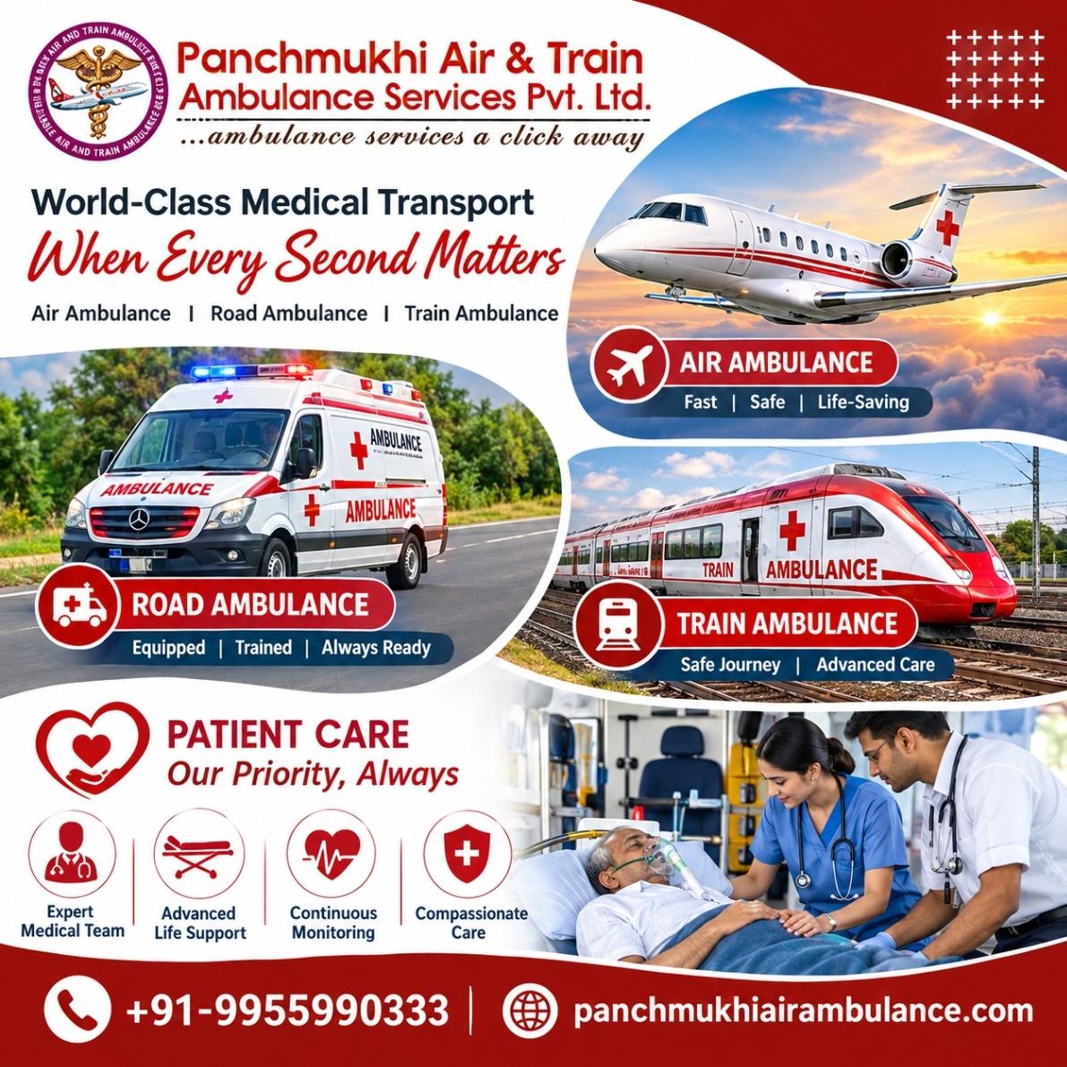 Panchmukhi Hi Tech Air Ambulance in Guwahati - Professional Medical Assistance  