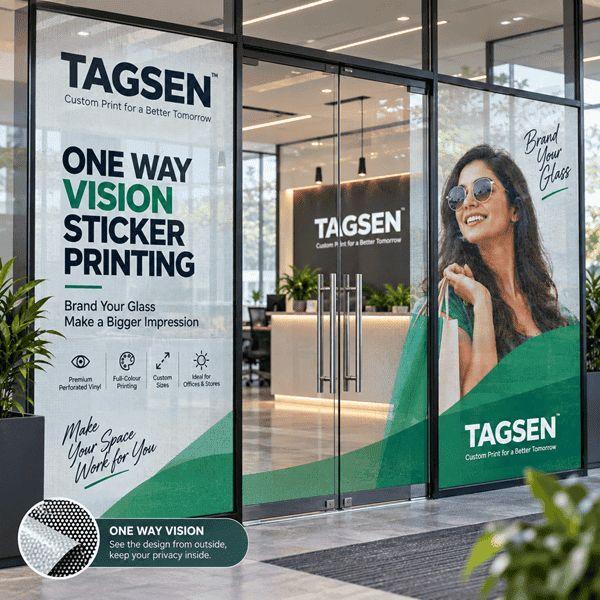 Custom One Way Vision Sticker Printing Online | Tagsen