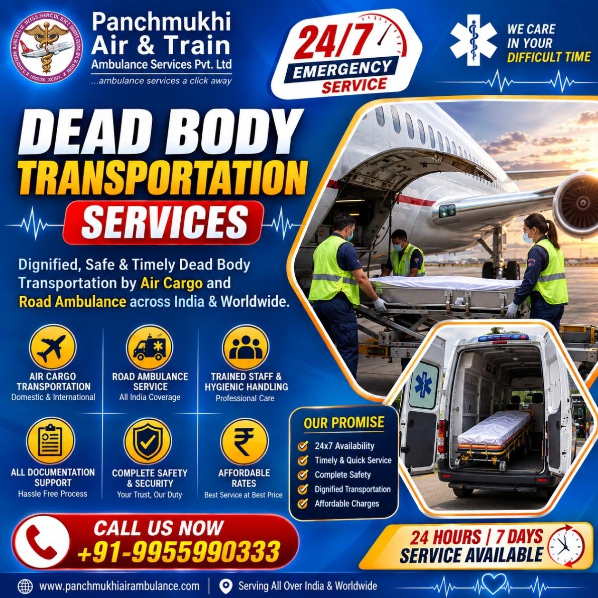Panchmukhi Dead Body Transportation in Hyderabad- Dedicated Corpse Transfer