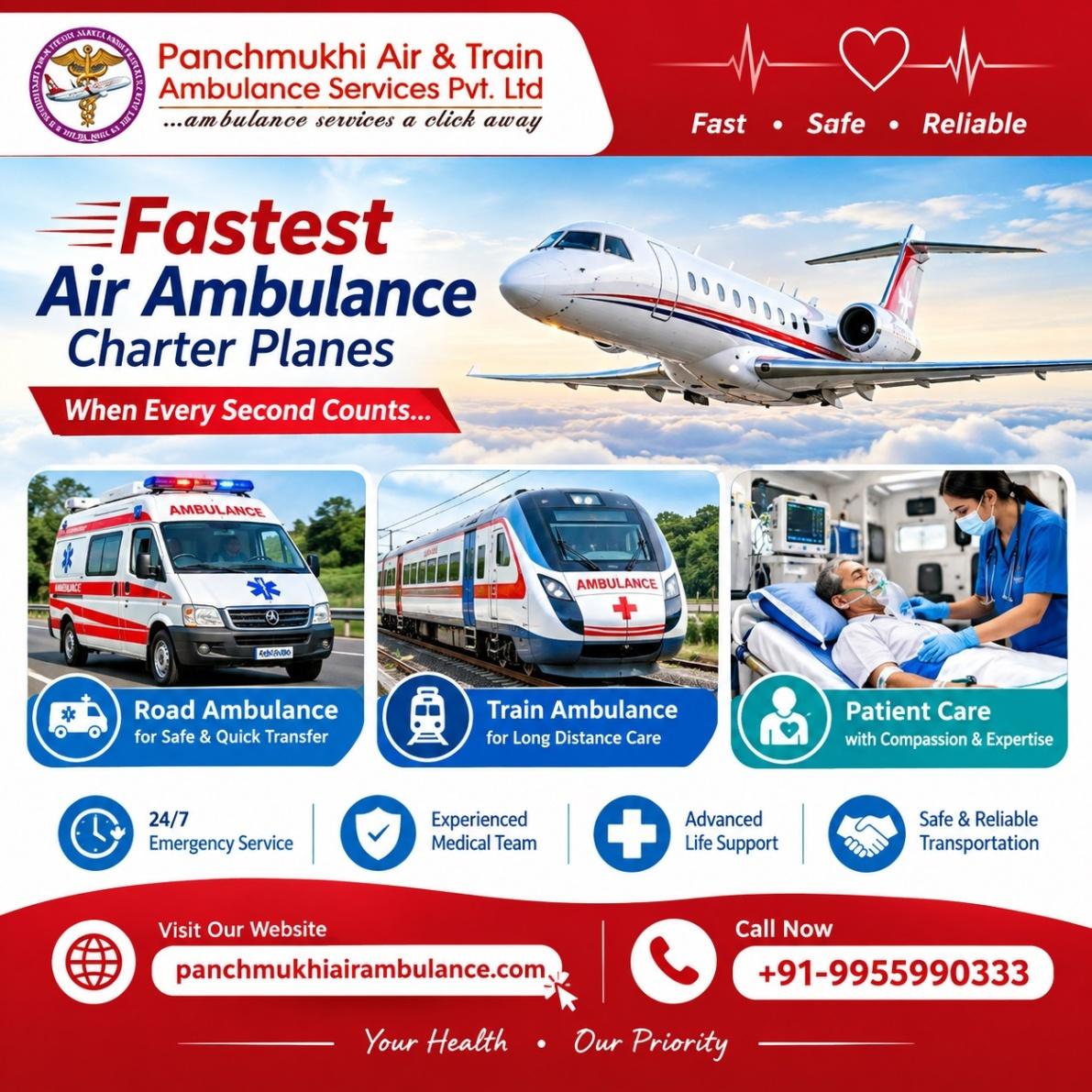 Panchmukhi Low Cost Air Ambulance in Bangalore- travel without Distress