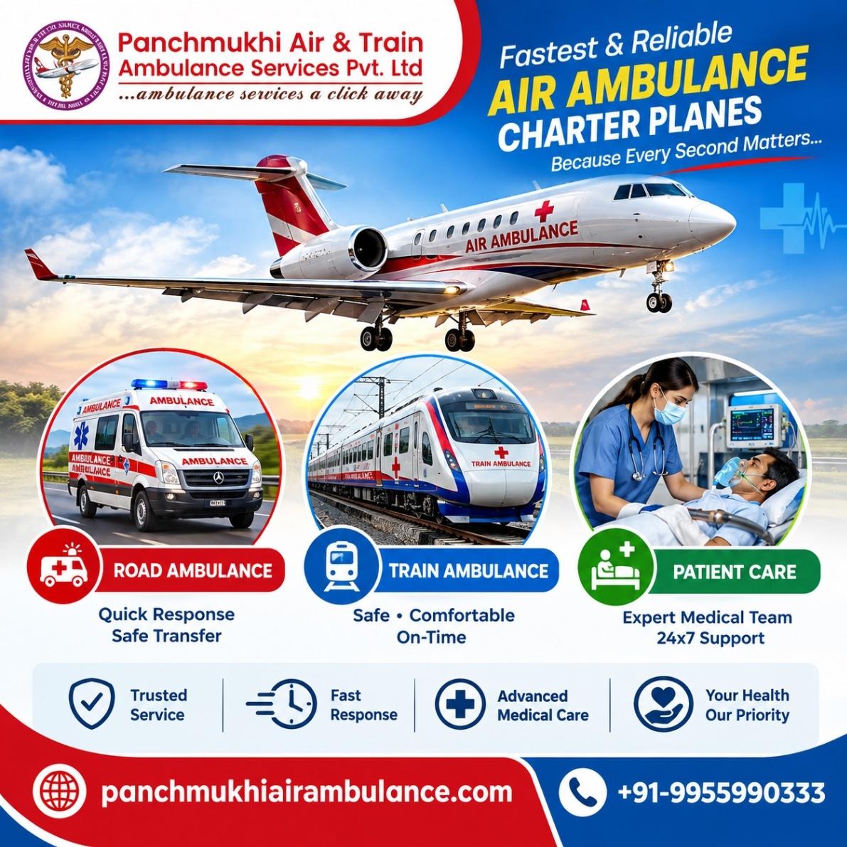 Panchmukhi Air Ambulance Services in Mumbai- Safe Specialized Transfers