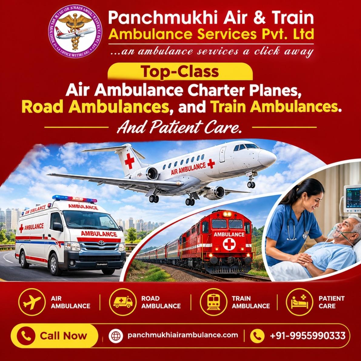 Panchmukhi Air Ambulance Services from Varanasi- designed to increase safety