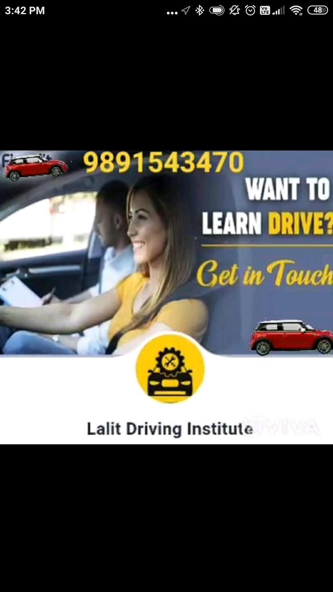 Driving classes; Exp: More than 5 year