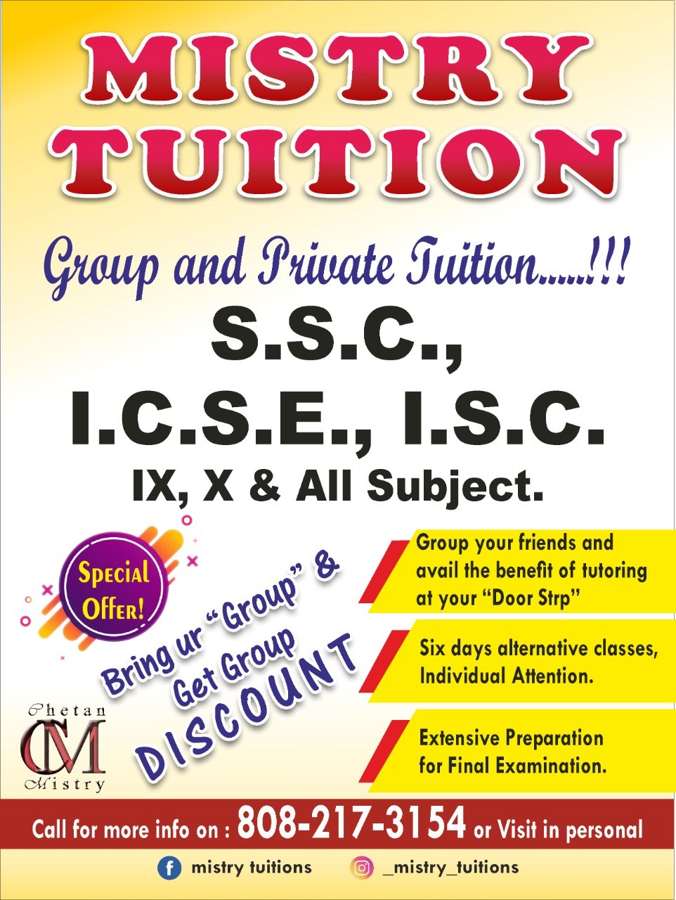 Class 11th/ 12th Tuition, Class 9th/ 10th Tuition, Commerce, Mathematics, CA/ CS Exam; Exp: More than 10 year