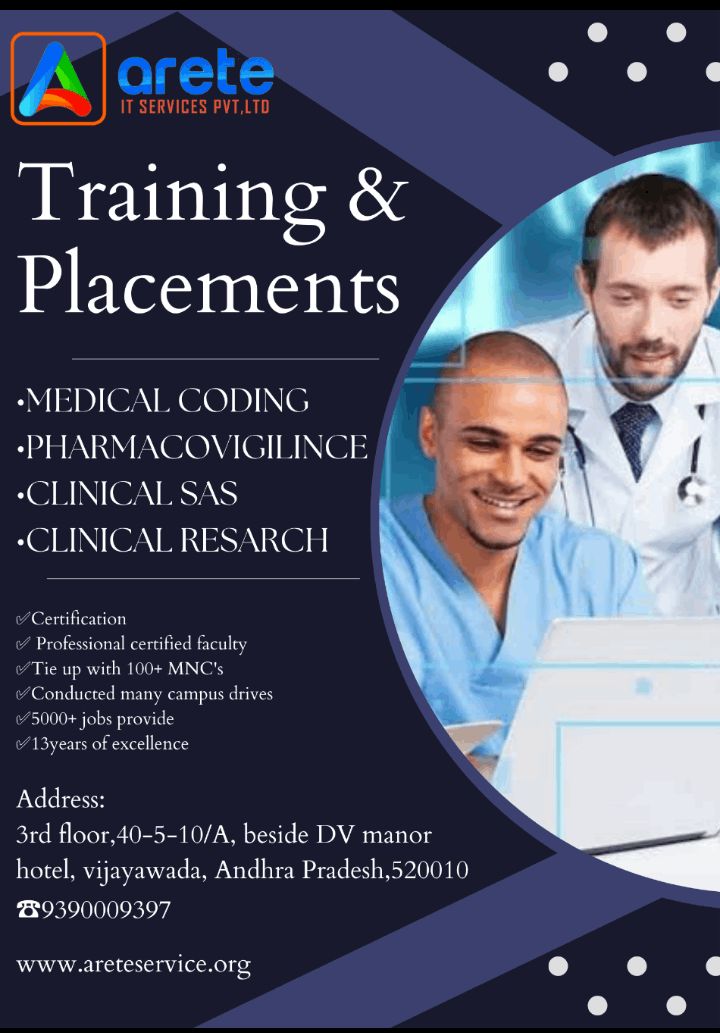 Training for medical coding, pharamacovigilance, clinical SAS