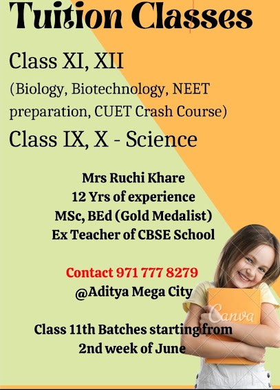 Class 11th/ 12th Tuition, Class 9th/ 10th Tuition, Elementary (Class 1 - 5 Tuition), Middle Class (6th -8th) Tuition; Exp: More than 5 year