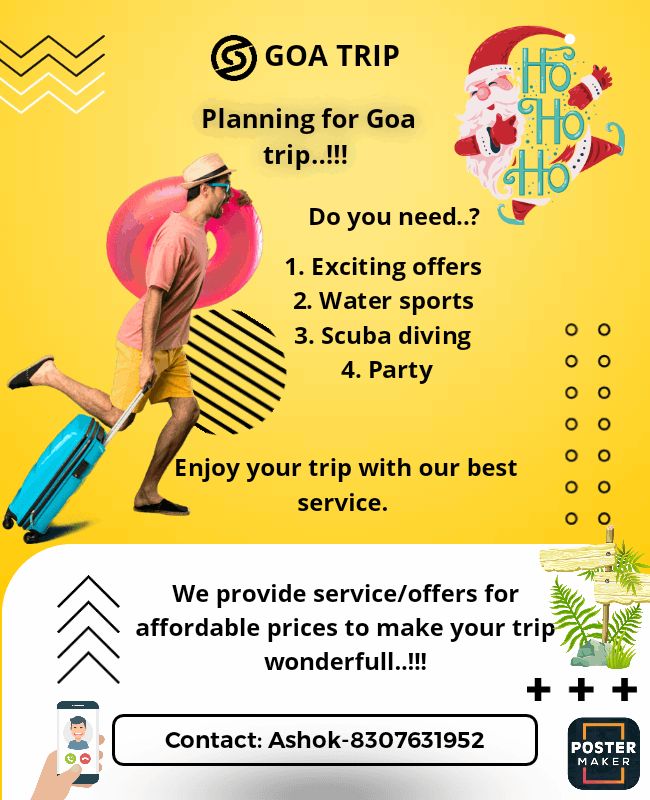 Enjoy your Goa trip... contact us 8307631952 