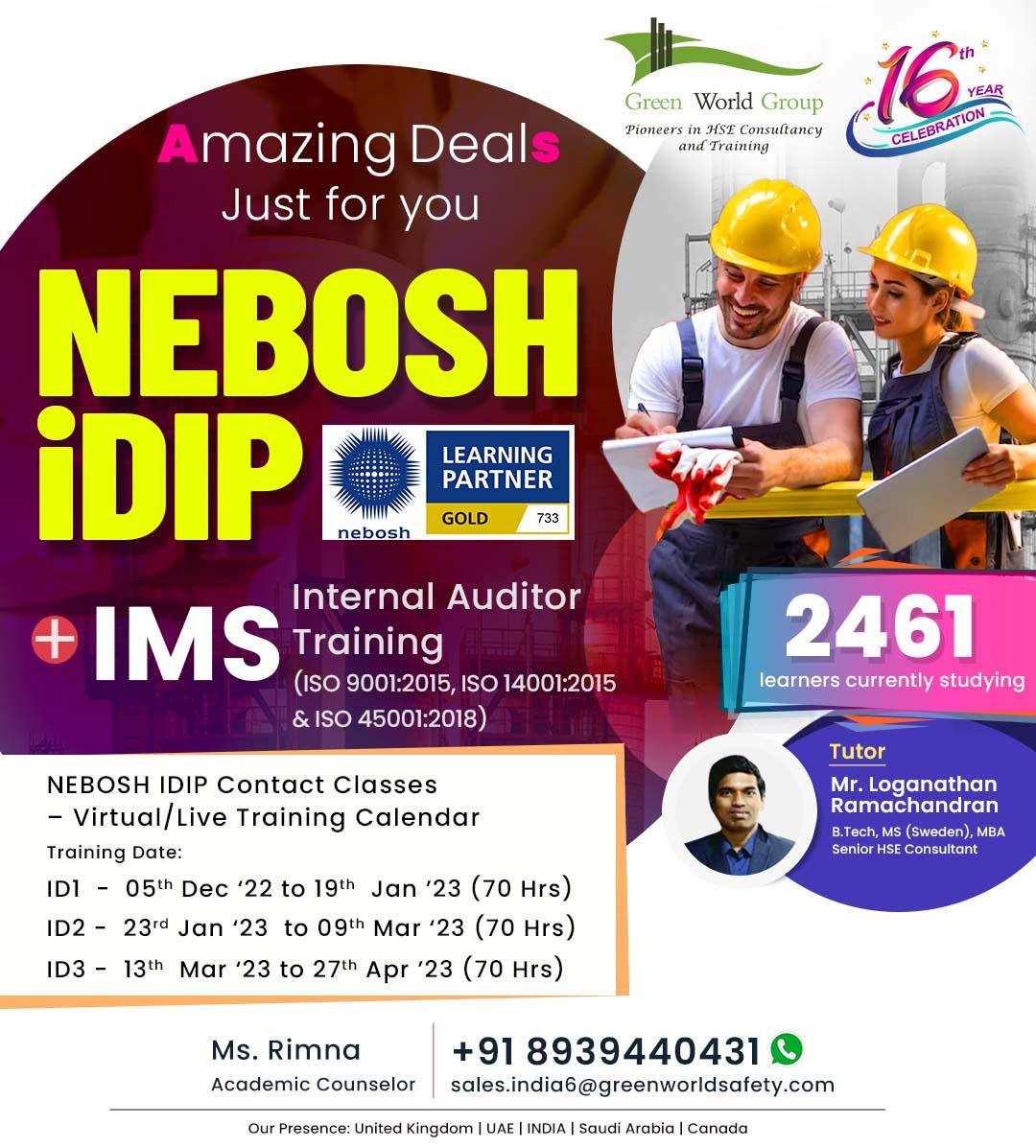 Exclusive Offer on NEBOSH IDIP!!