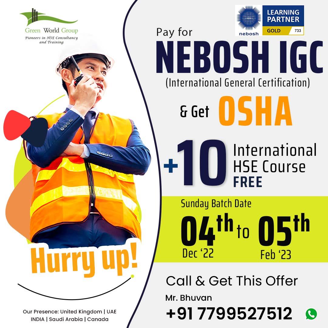 Unexpected Offer on NEBOSH IGC!!