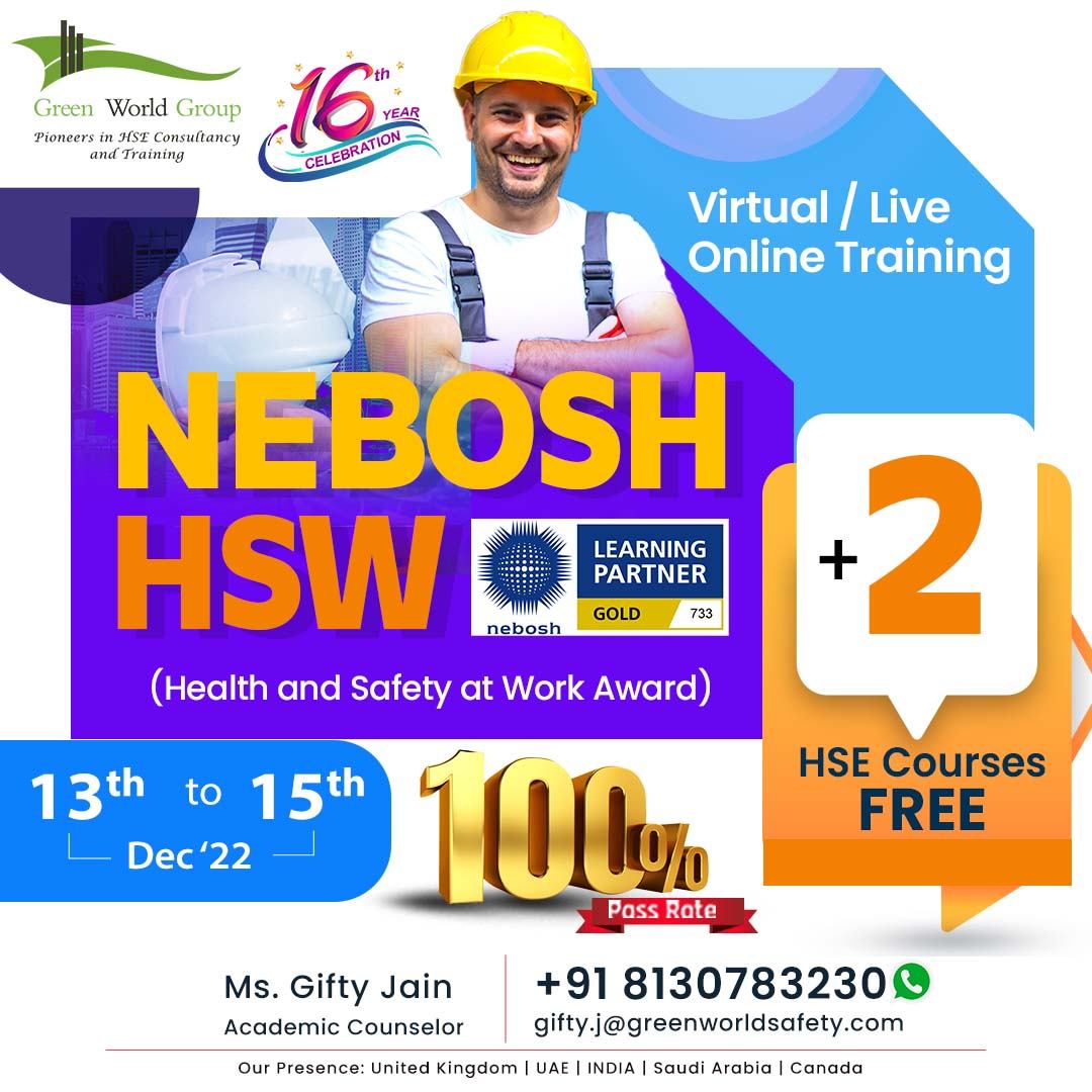 Start your HSE career by learning NEBOSH HSW 