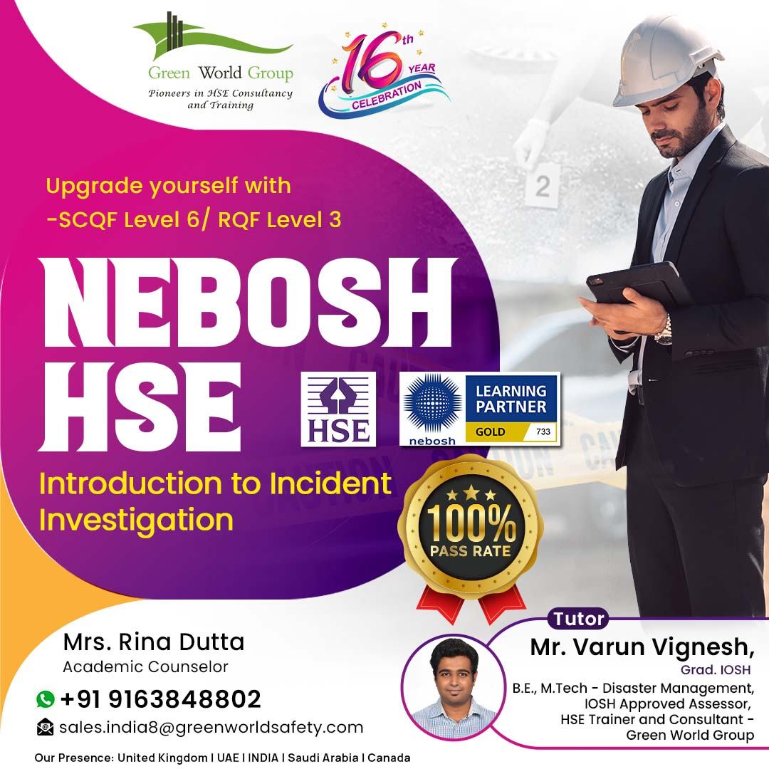  Join NEBOSH Incident Investigation Course in Kolkata