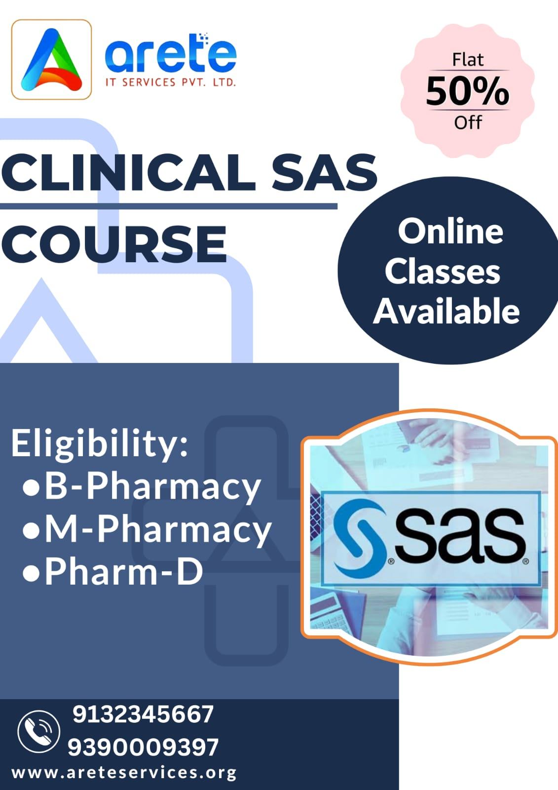 Best clinical SAS course with good placements 