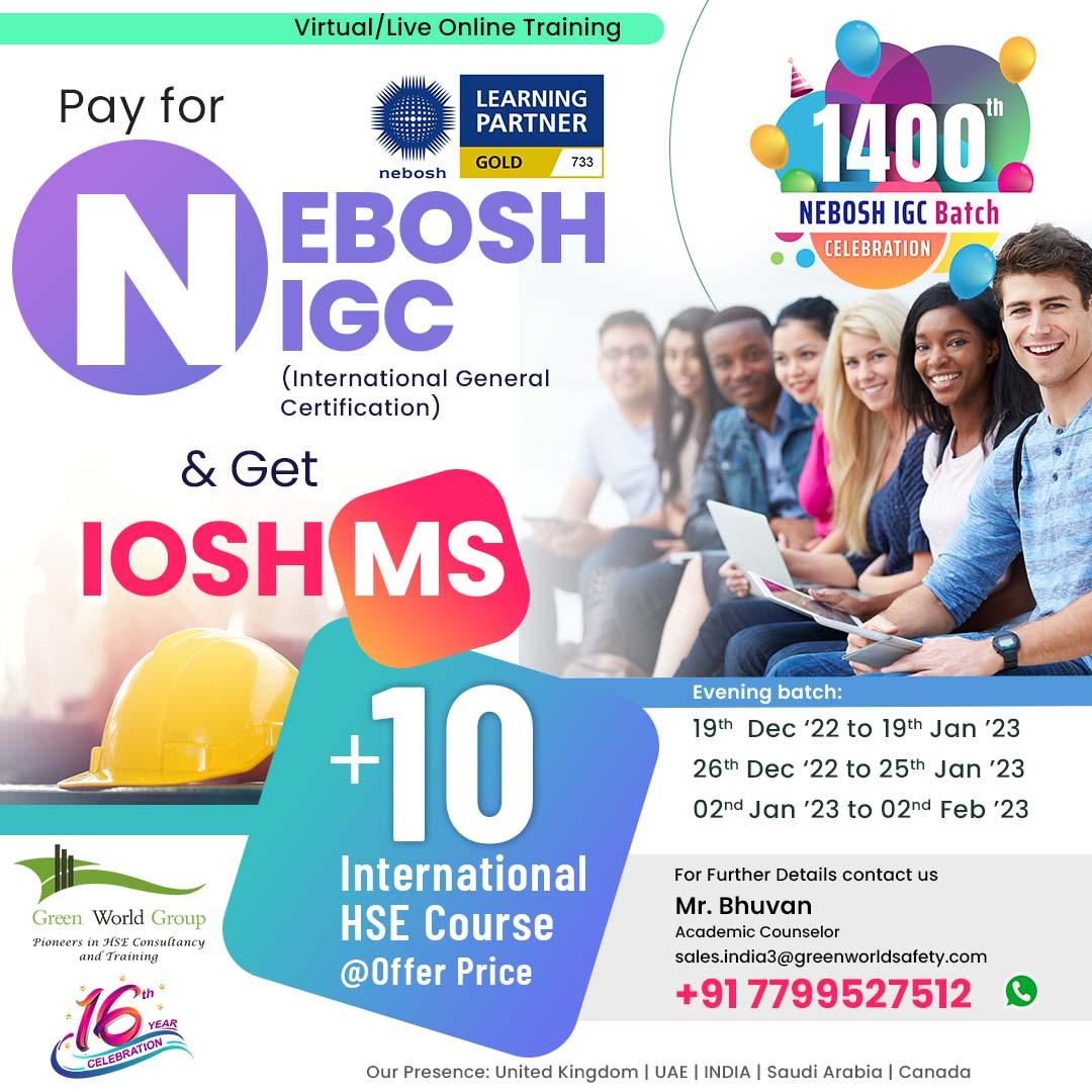 Enhance your HSE Skills with NEBOSH IGC…!!