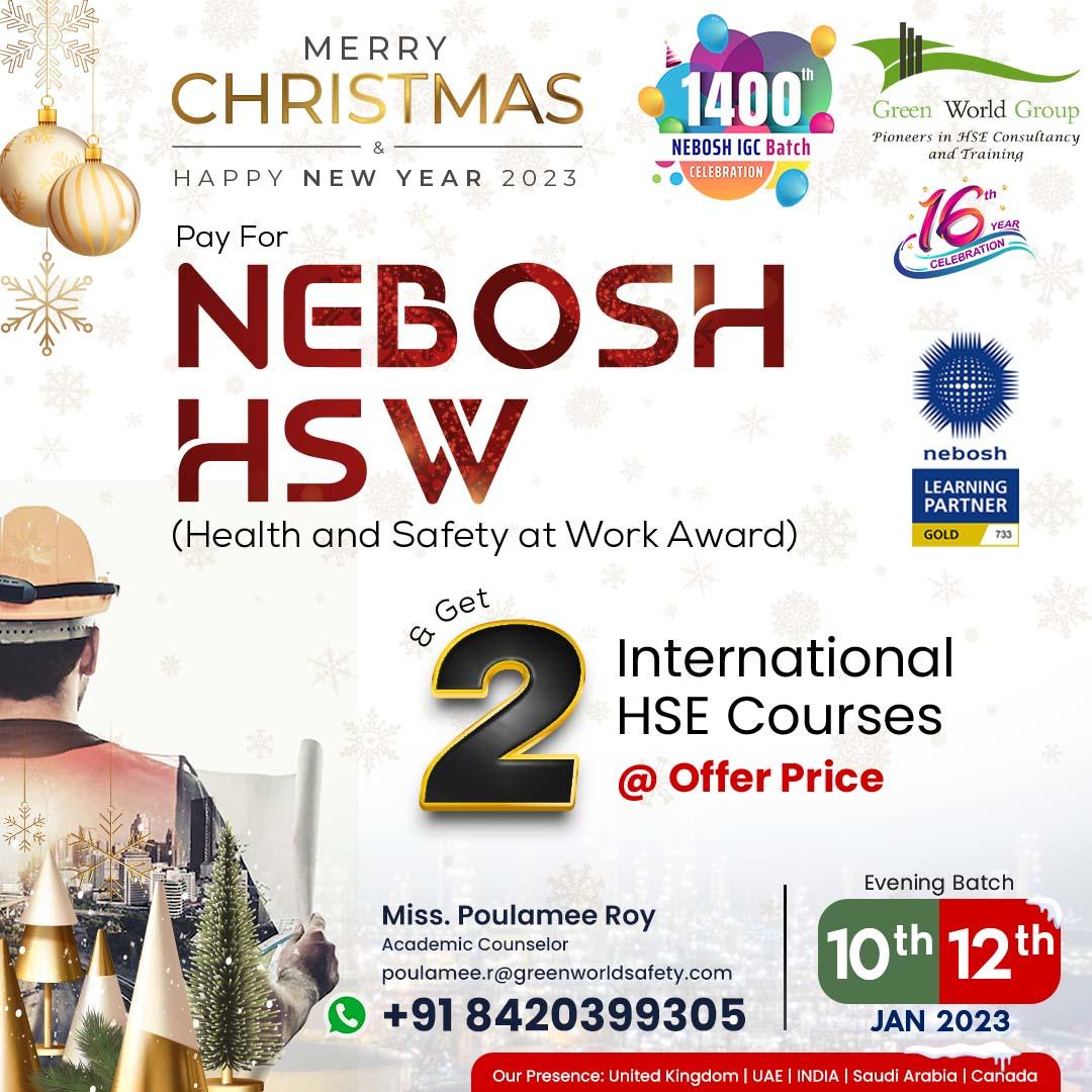 New Year Super-hit offer on NEBOSH HSW @ Offer Price!!
